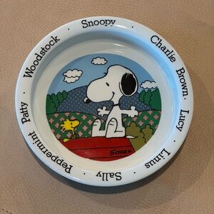 Peanuts Snoopy and Woodstock Ceramic Plate